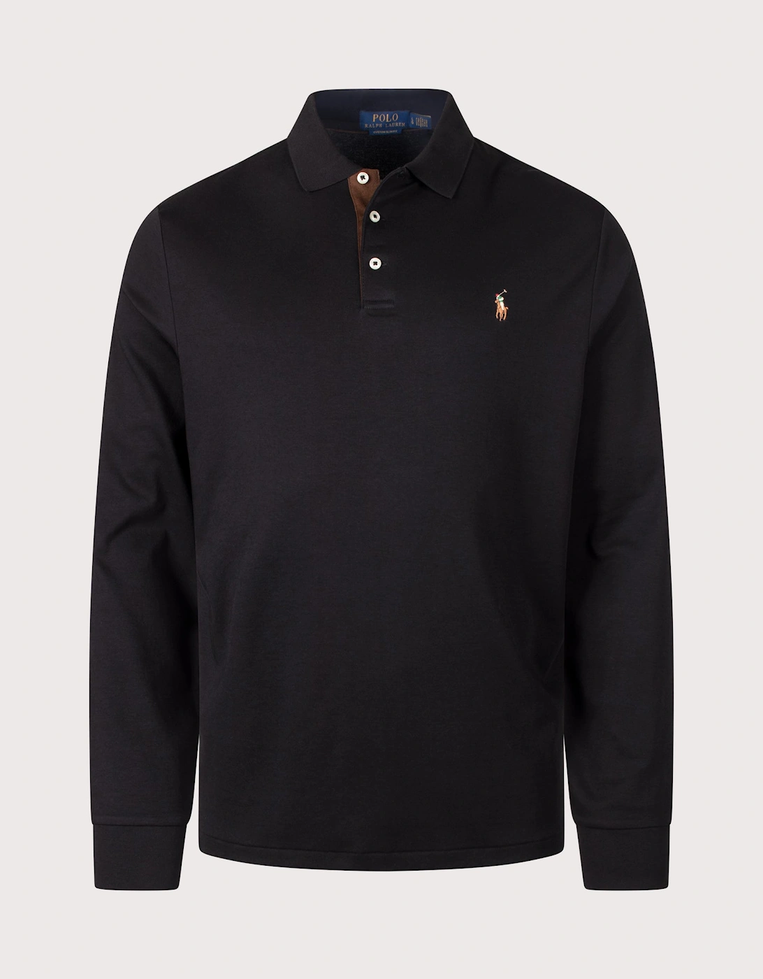 Custom Slim Fit Long Sleeve Soft Cotton Polo Shirt