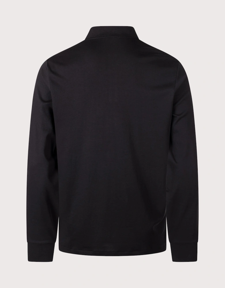 Custom Slim Fit Long Sleeve Soft Cotton Polo Shirt