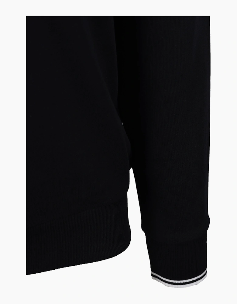 Fred Perry Half Zip Sweatshirt Black/White