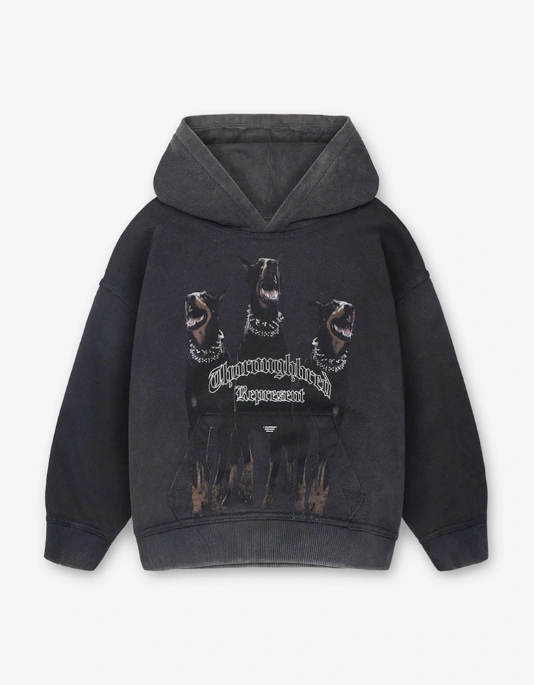 REPRESENT Kids Mini Thoroughbred Hoodie in Black