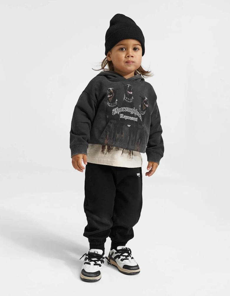 REPRESENT Kids Mini Thoroughbred Hoodie in Black