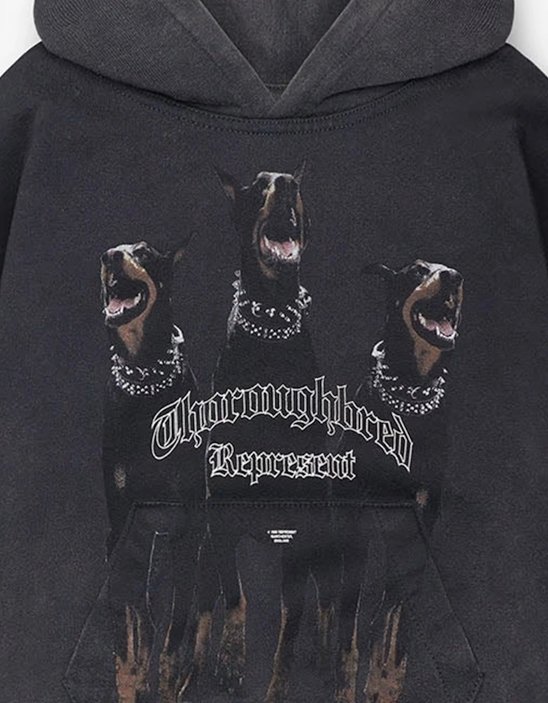 REPRESENT Kids Mini Thoroughbred Hoodie in Black
