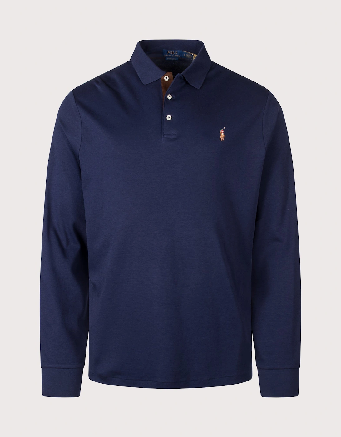 Custom Slim Fit Long Sleeve Soft Cotton Polo Shirt