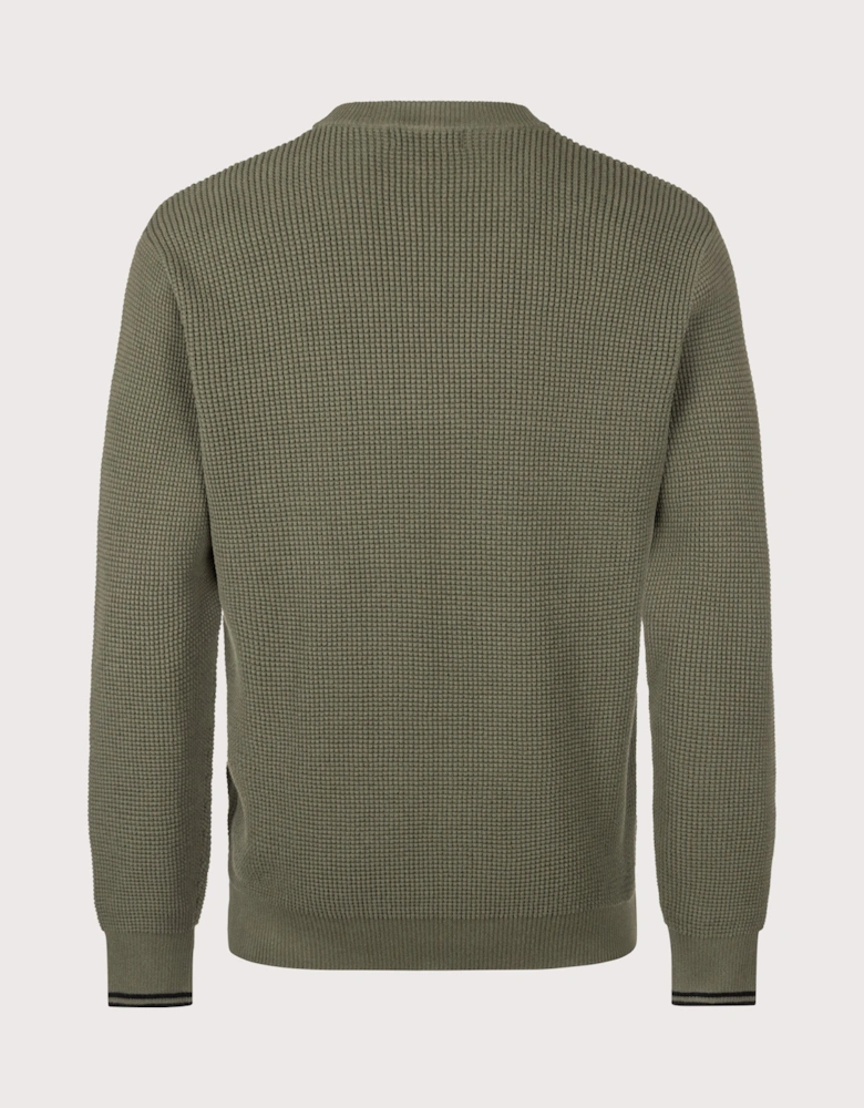 Regular Fit Waffle Stitch Jumper