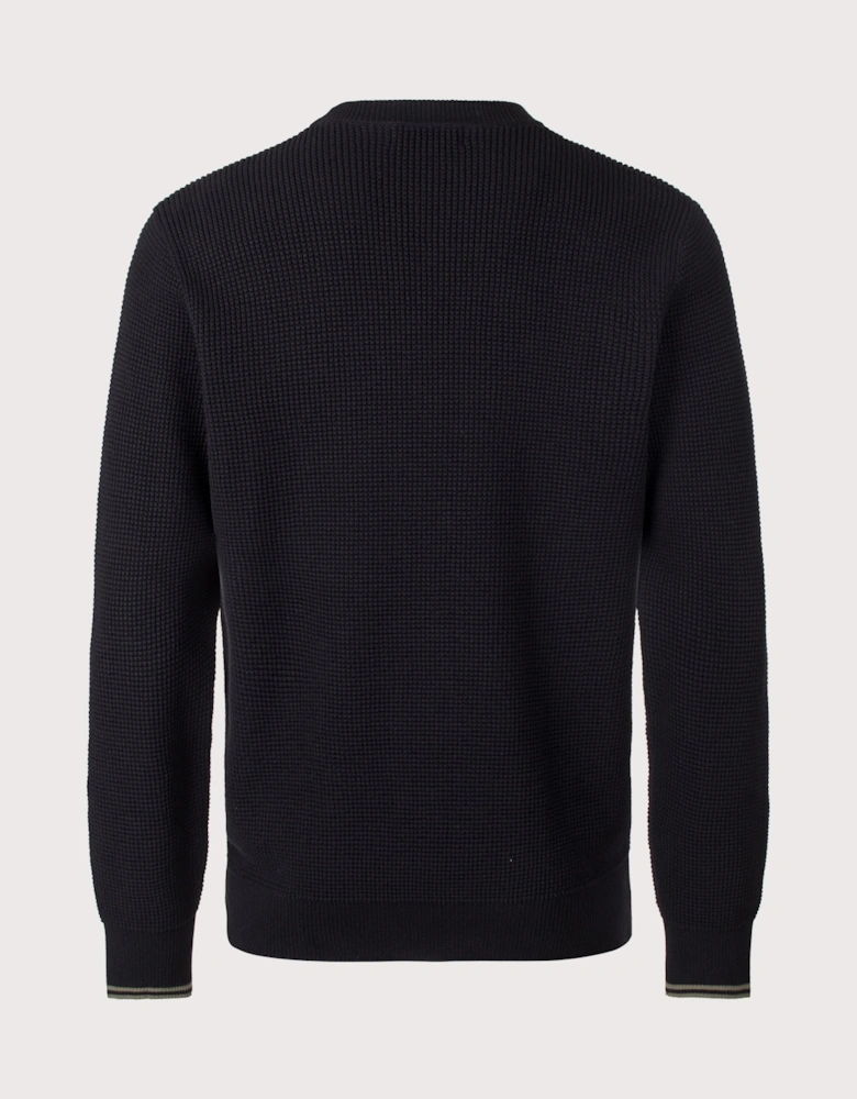 Regular Fit Waffle Stitch Jumper