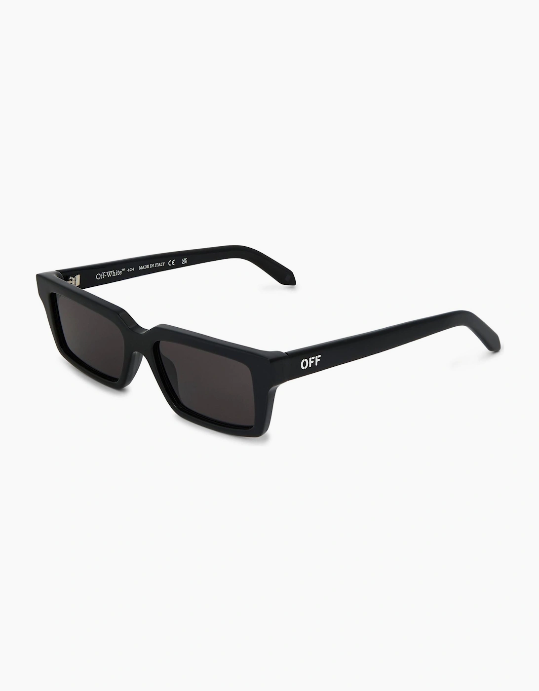 Off-White Men's Black/Grey Warren Rectangle Full Rim Sunglasses - Size: One Size