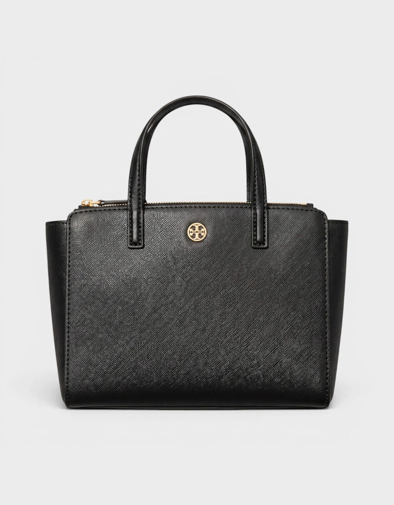 Mini Top Zip Tote Black