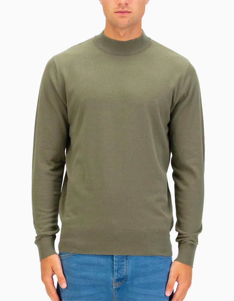 Luke 1977 Jenson 1000 Rib Neck Knitted Jumper - Clover