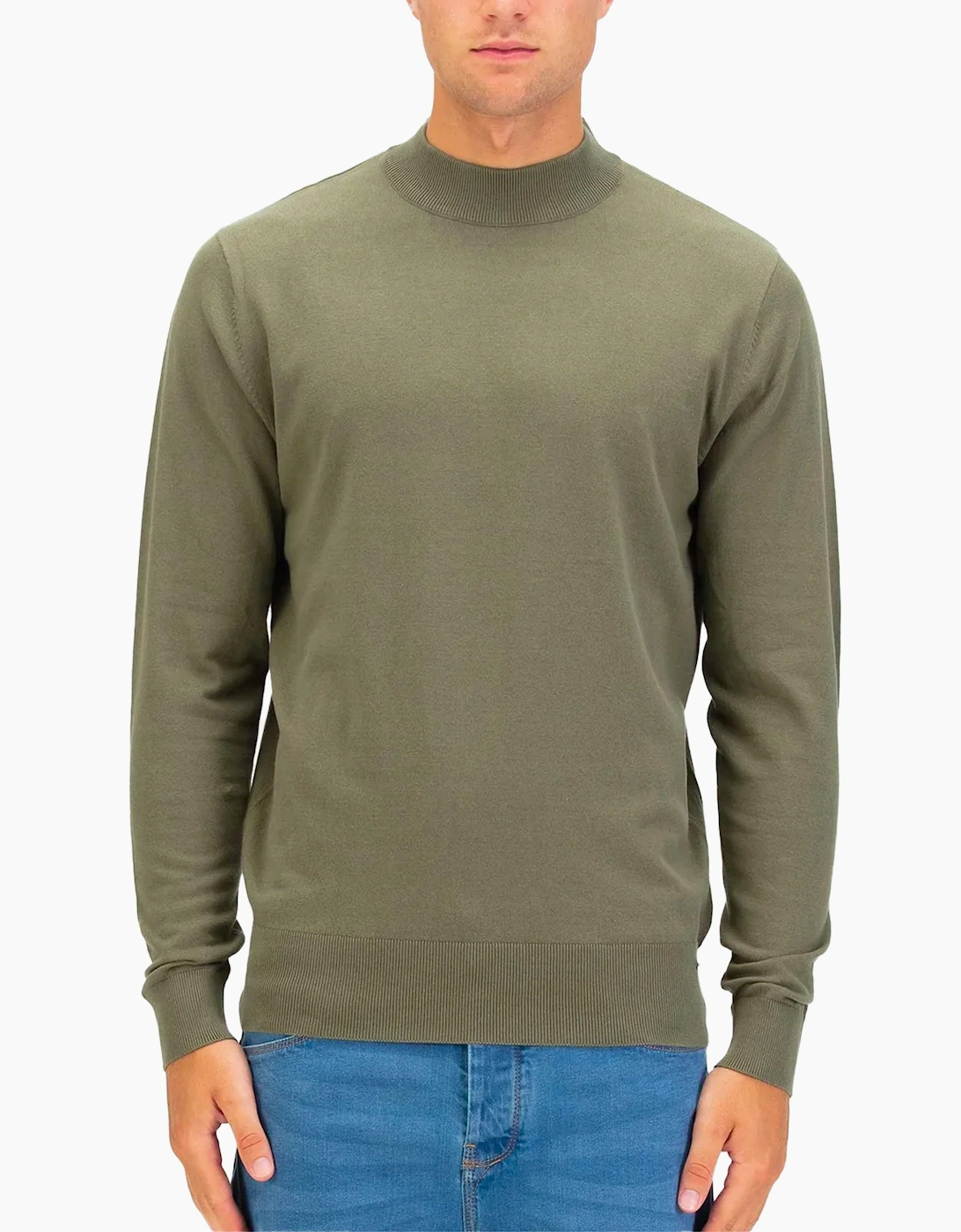 Luke 1977 Jenson 1000 Rib Neck Knitted Jumper - Clover