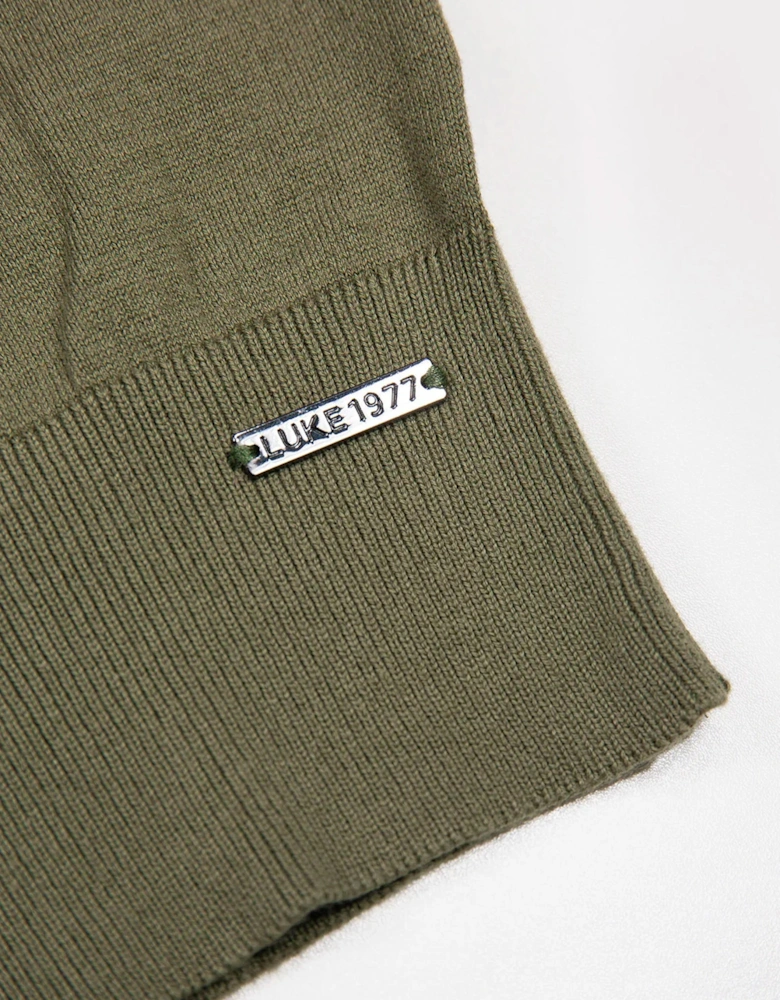 Luke 1977 Jenson 1000 Rib Neck Knitted Jumper - Clover