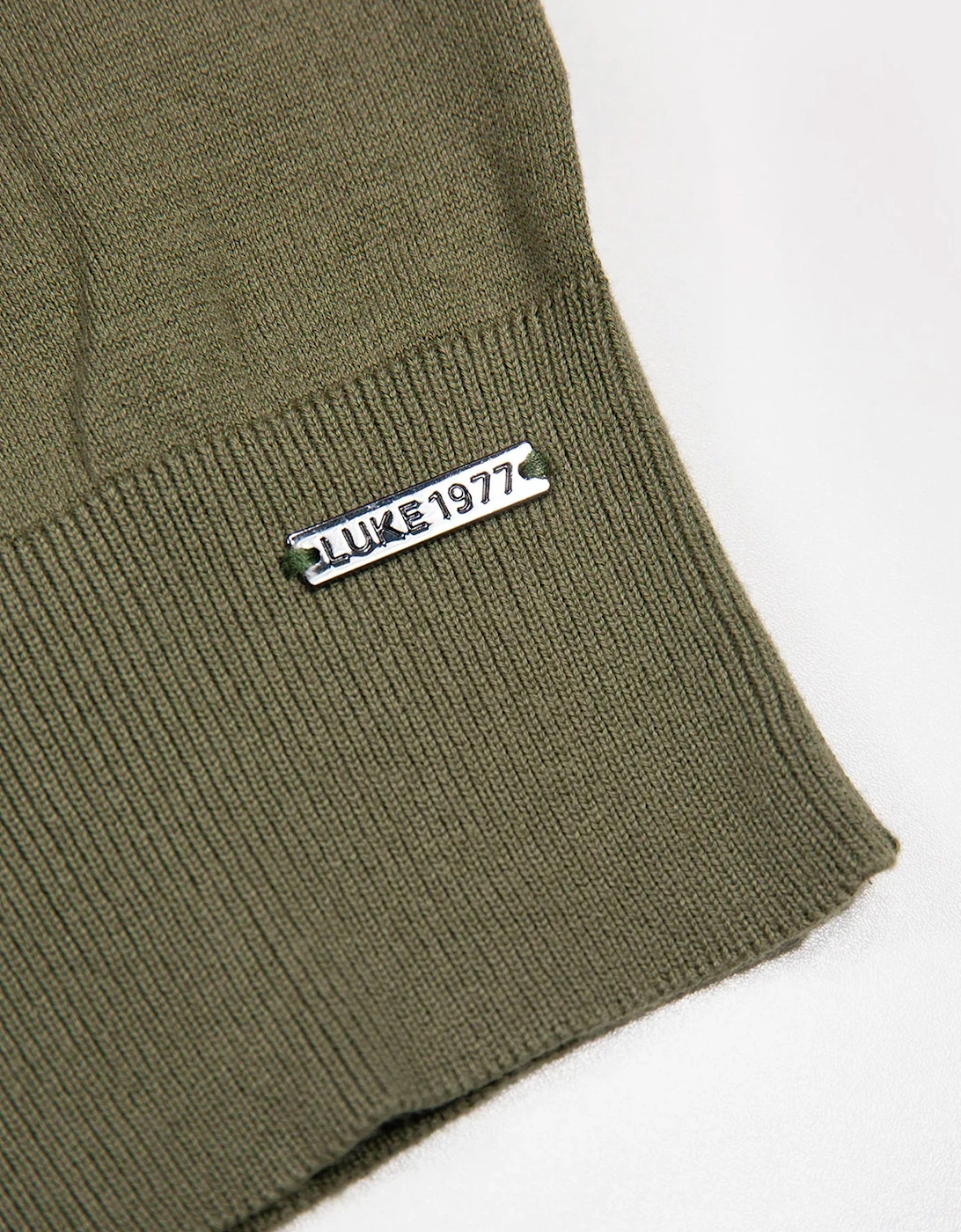 Luke 1977 Jenson 1000 Rib Neck Knitted Jumper - Clover