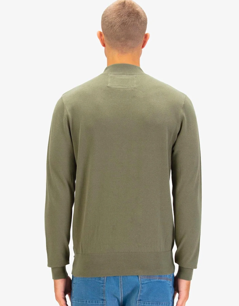 Luke 1977 Jenson 1000 Rib Neck Knitted Jumper - Clover