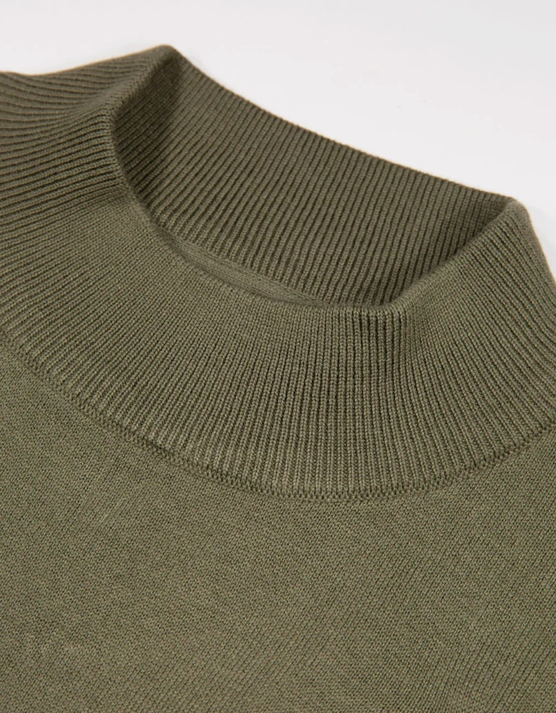 Luke 1977 Jenson 1000 Rib Neck Knitted Jumper - Clover