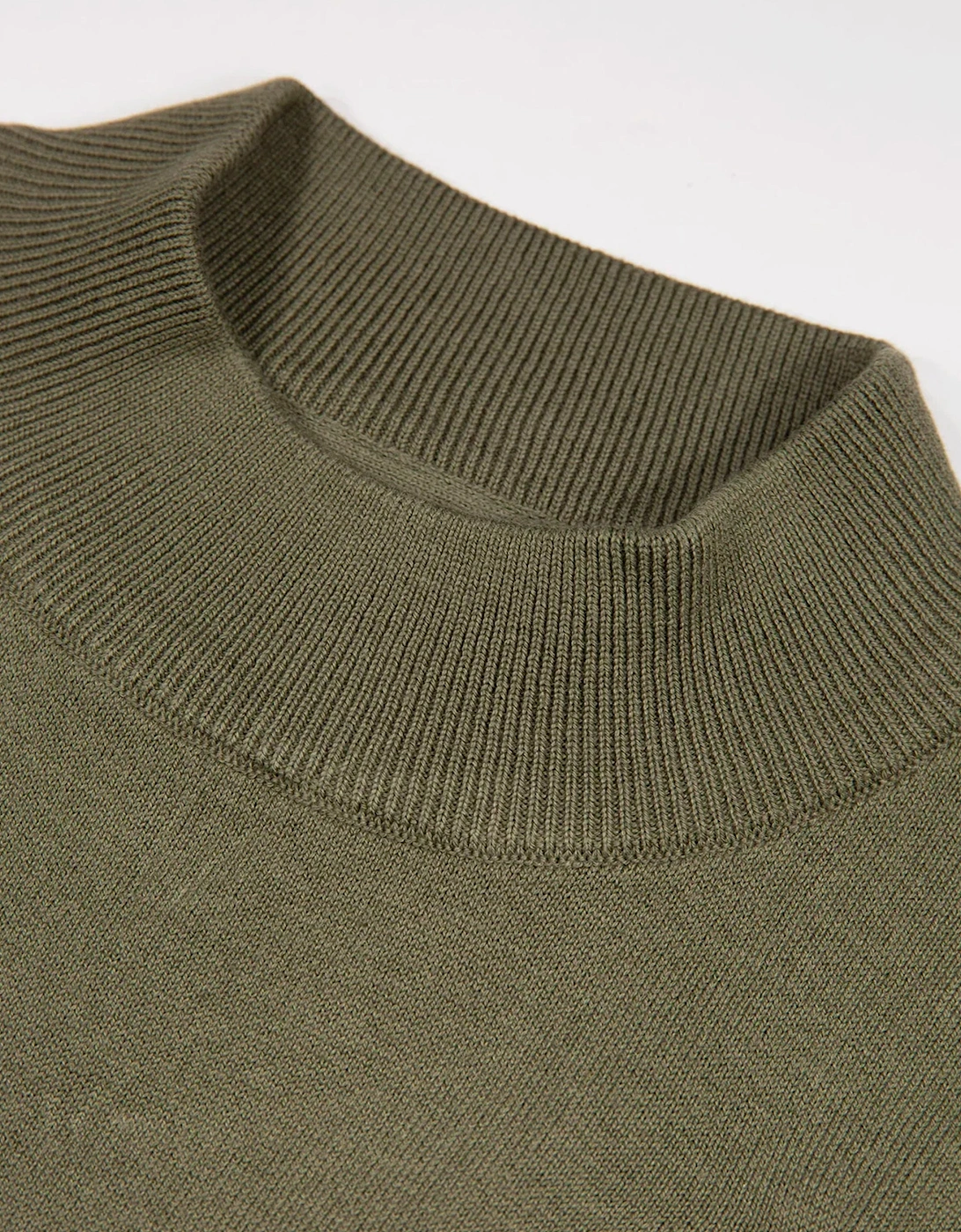 Luke 1977 Jenson 1000 Rib Neck Knitted Jumper - Clover