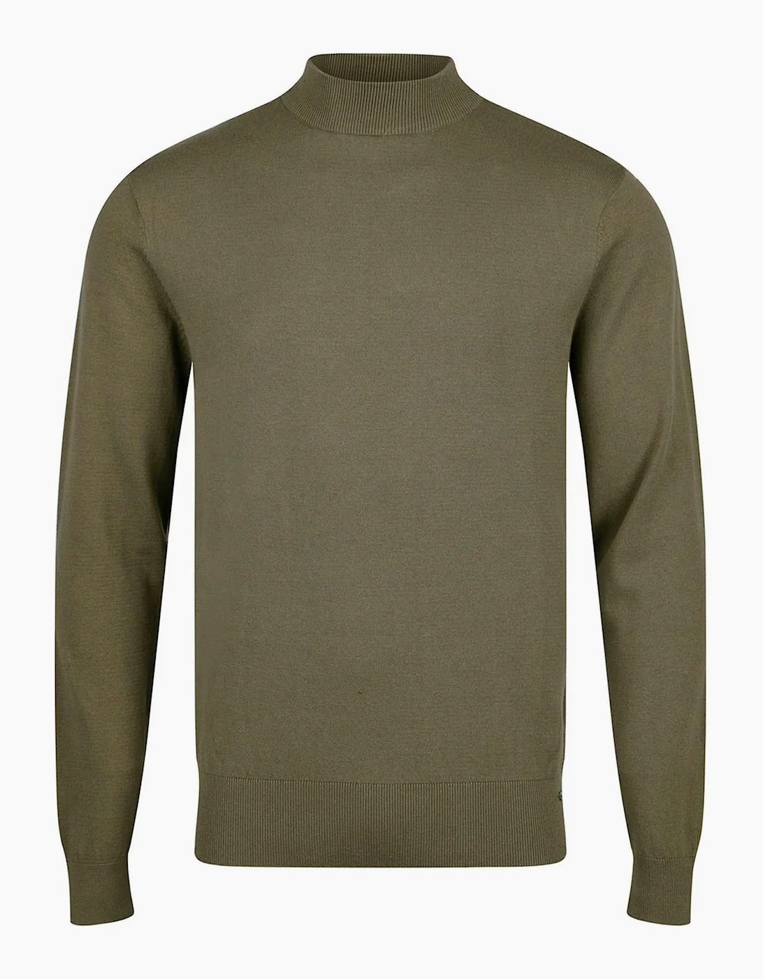 Luke 1977 Men's Luke 1977 Jenson 1000 Rib Neck Knitted Jumper - Clover - Green