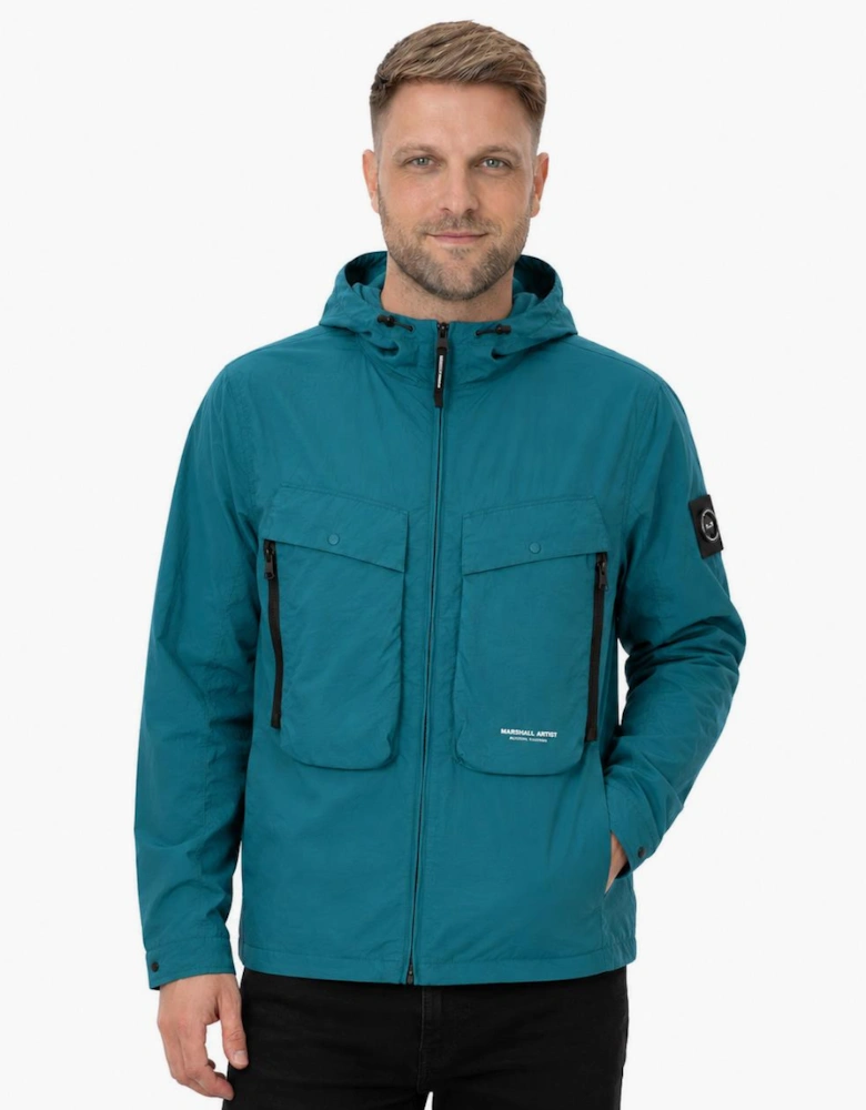 Marshall Artist Amerigo Hooded Overshirt Teal