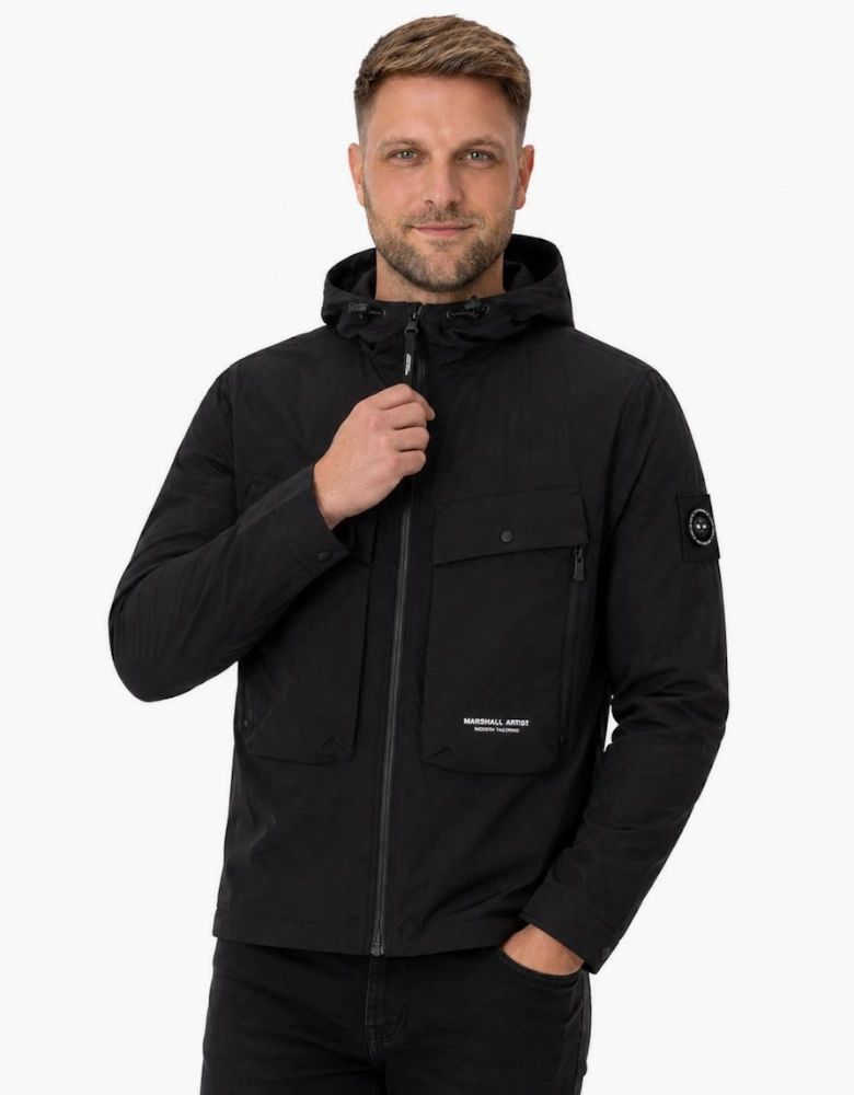 Marshall Artist Amerigo Hooded Overshirt Black