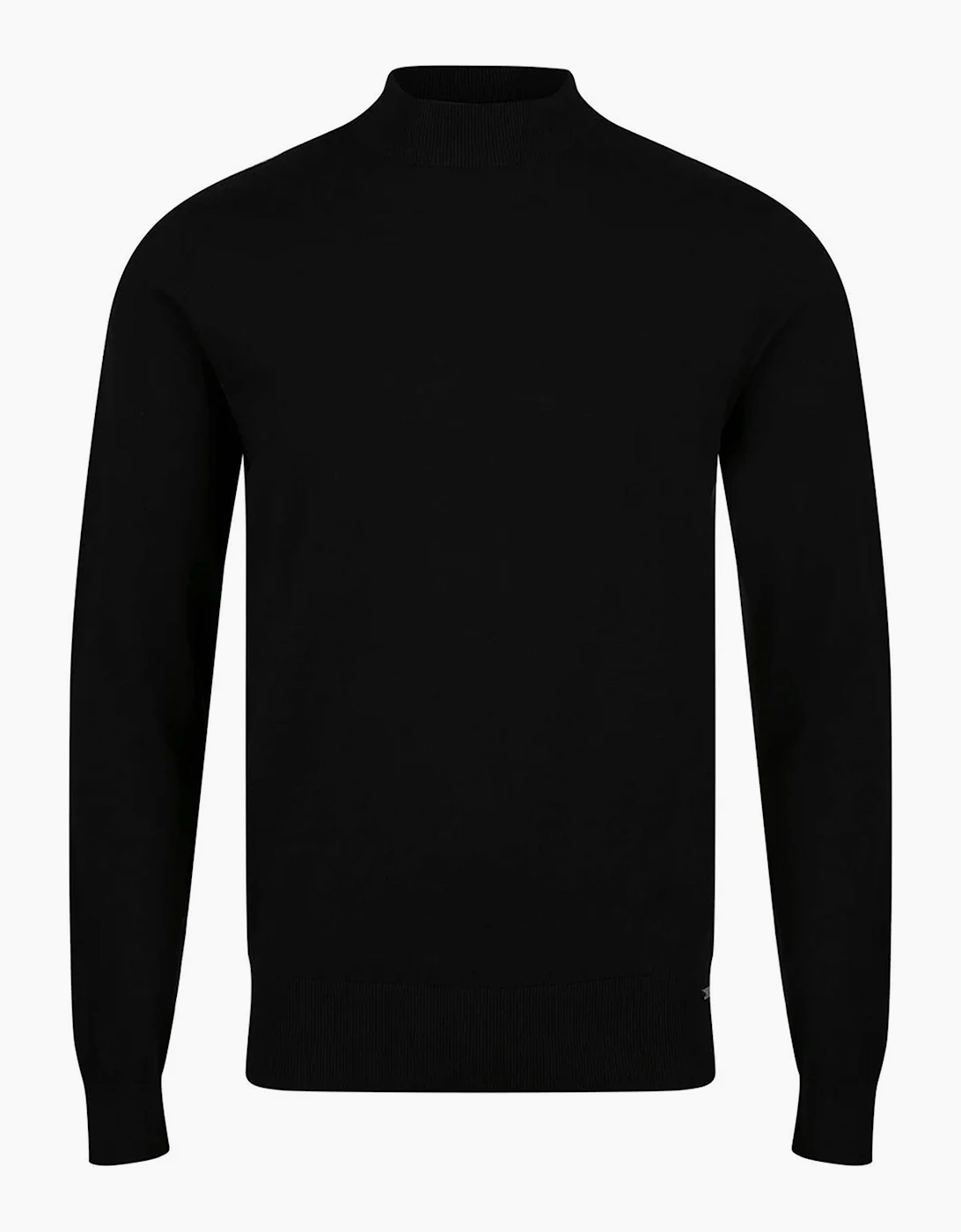 Luke 1977 Jenson 1000 Rib Neck Knitted Jumper - Black