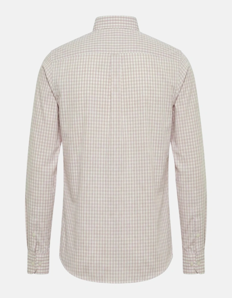 Cotton Oxford Check Button Down Shirt Magnolia