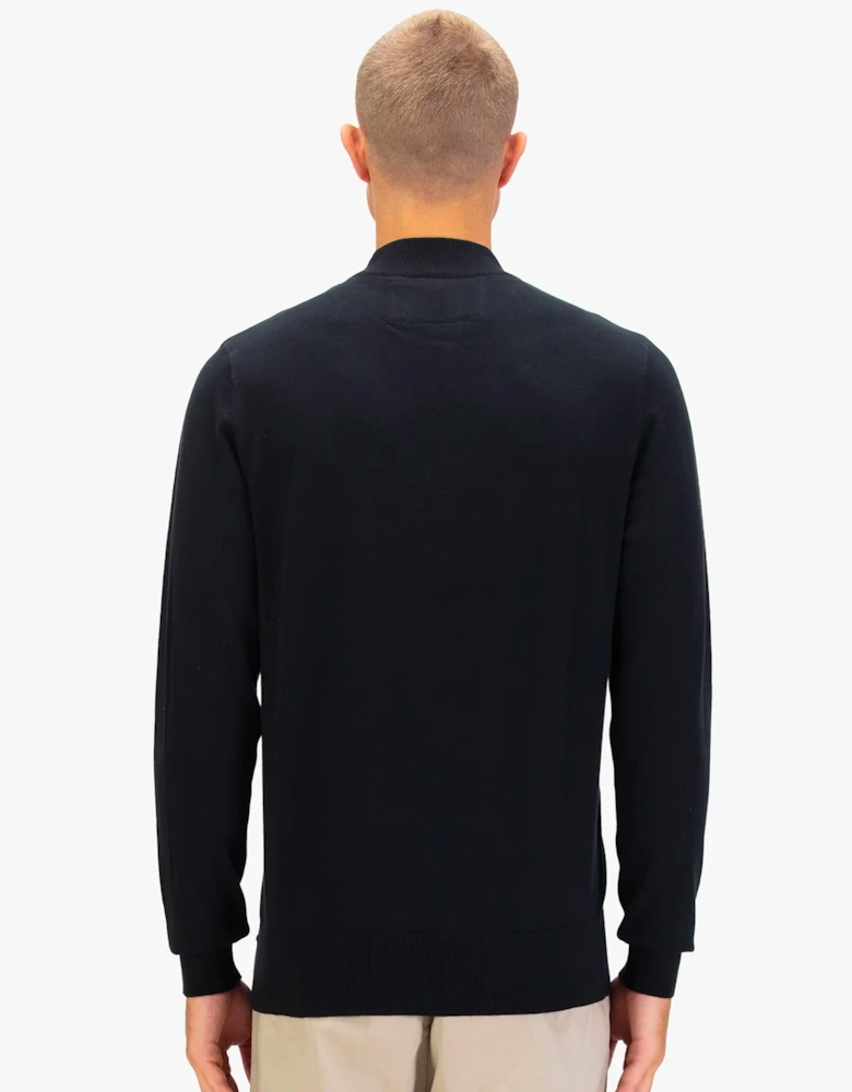 Luke 1977 Jenson 1000 Rib Neck Knitted Jumper - Black
