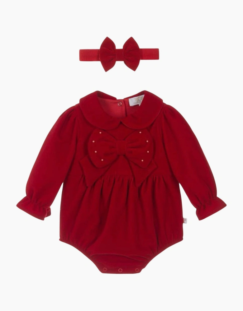 Red Velvet Romper and Headband