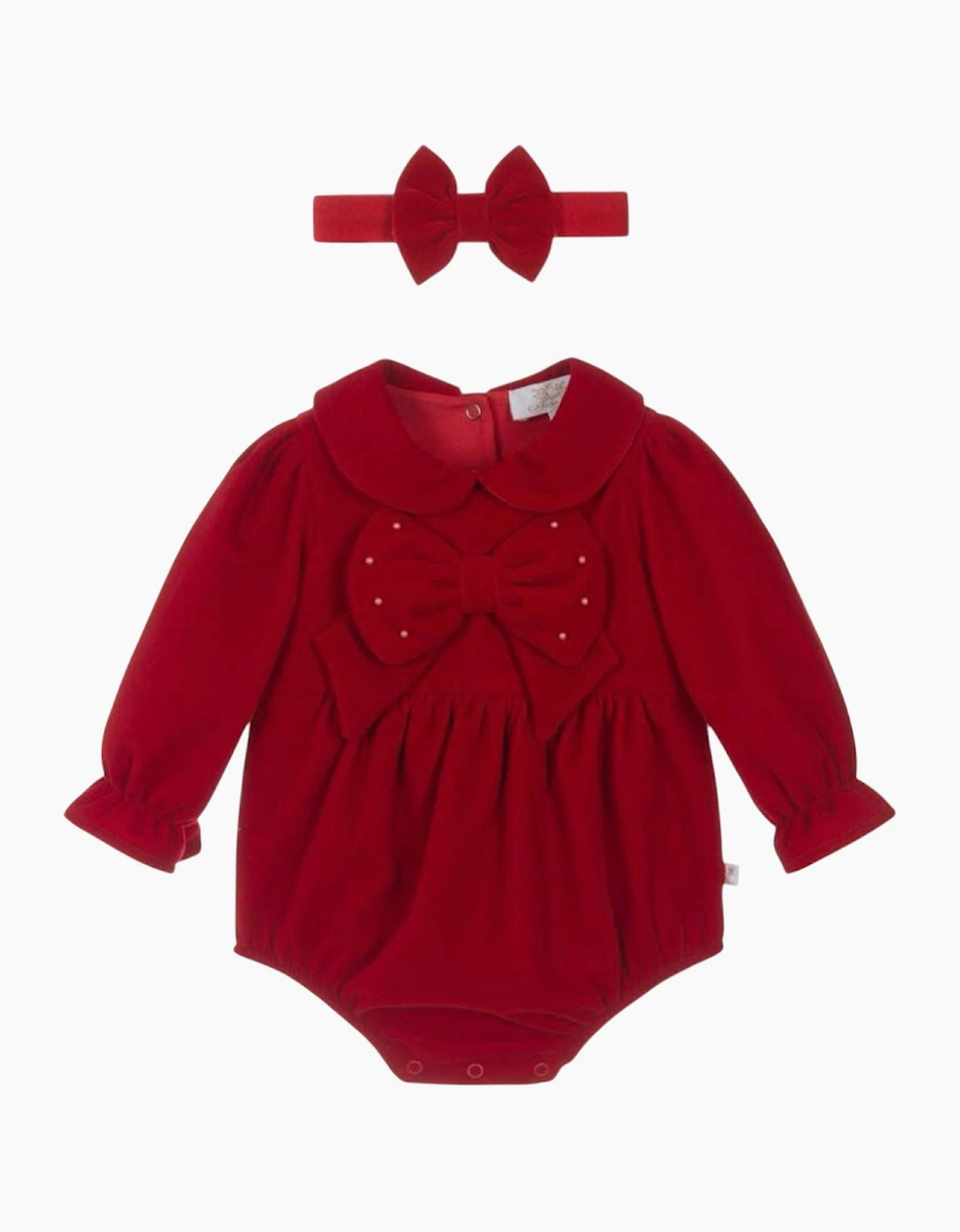 Red Velvet Romper and Headband