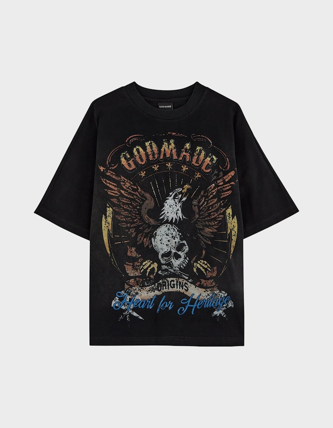 Origins Eagle Printed T Shirt Black