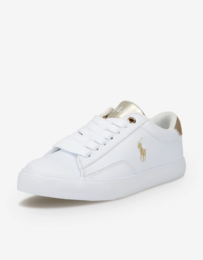 Ralph Lauren Girls Theron V Trainers in White