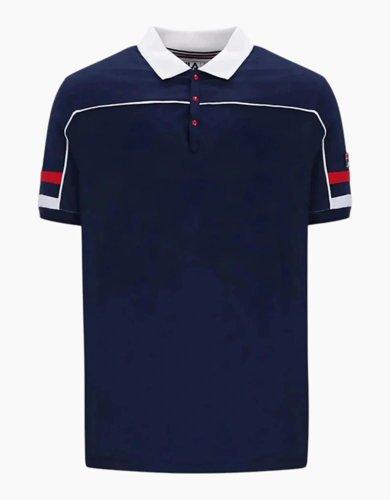 Fila Mens Polo Shirt Grand Piping Polo Short Sleeve Cotton Summer Polo