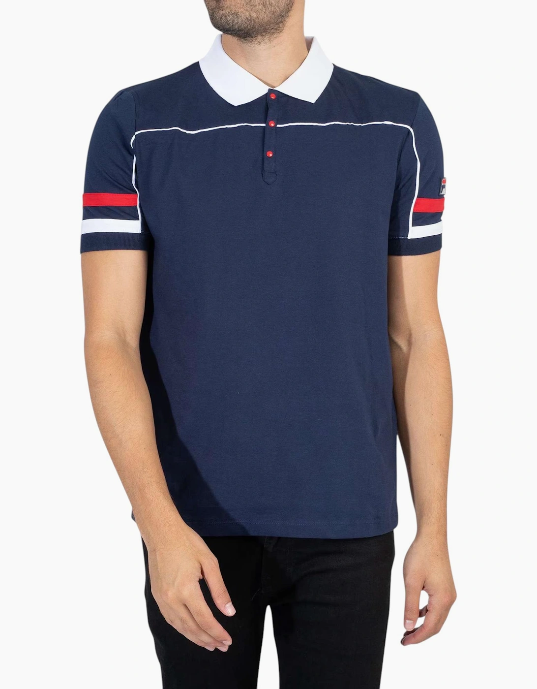 Fila Mens Polo Shirt Grand Piping Polo Short Sleeve Cotton Summer Polo
