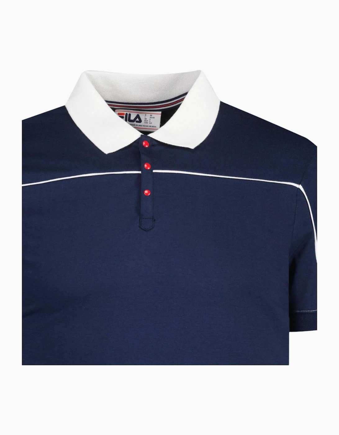 Fila Mens Polo Shirt Grand Piping Polo Short Sleeve Cotton Summer Polo