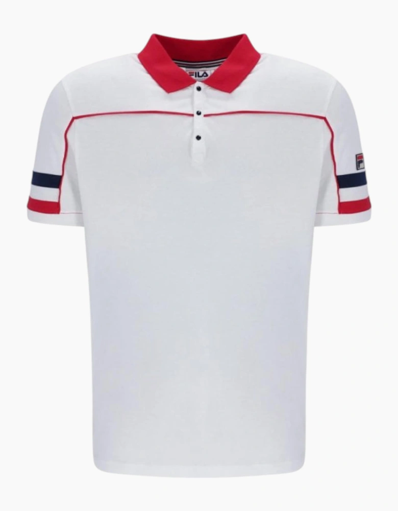 Fila Mens Polo Shirt Grand Piping Polo Short Sleeve Cotton Summer Polo