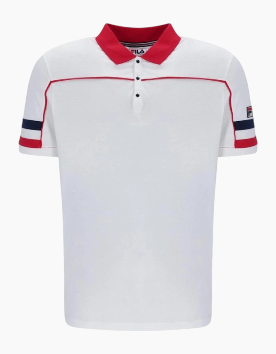 Fila Mens Polo Shirt Grand Piping Polo Short Sleeve Cotton Summer Polo, 7 of 6