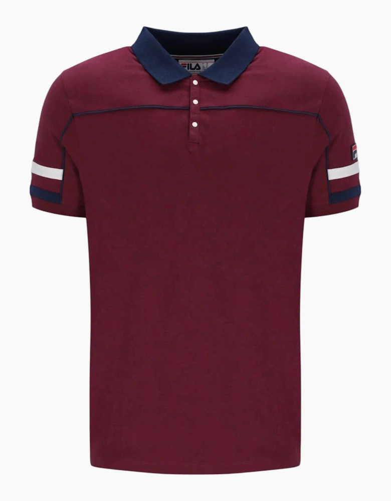 Fila Mens Polo Shirt Grand Piping Polo Short Sleeve Cotton Summer Polo