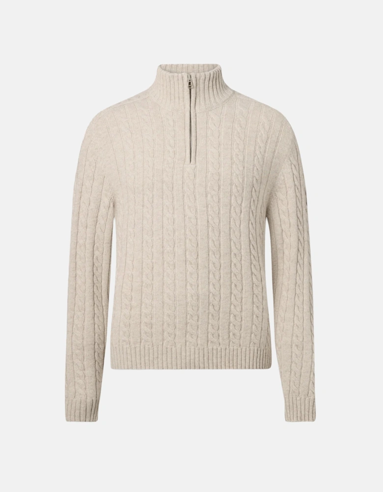 Westport Quarter Zip Sweater Stone