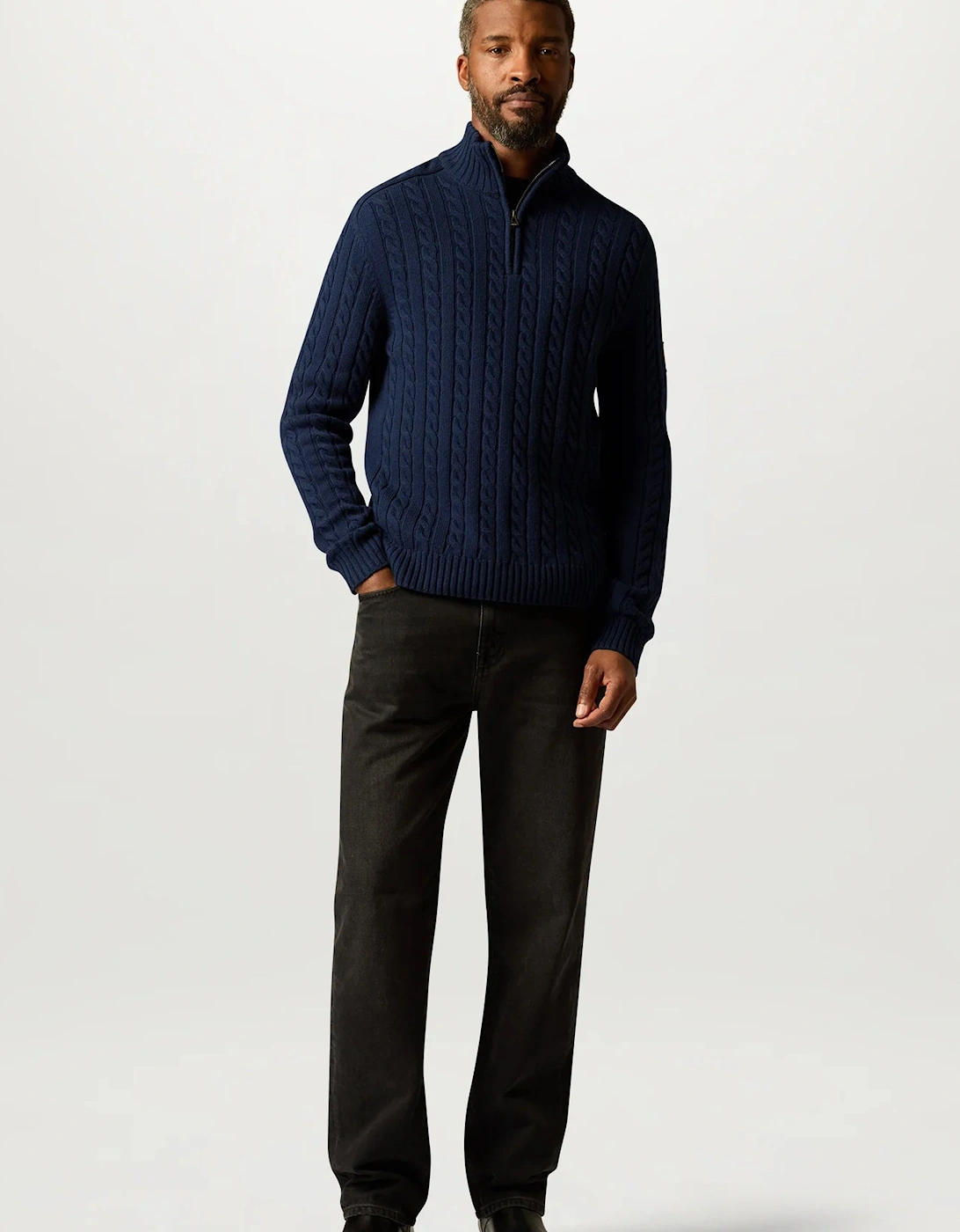 Westport Quarter Zip Sweater Navy