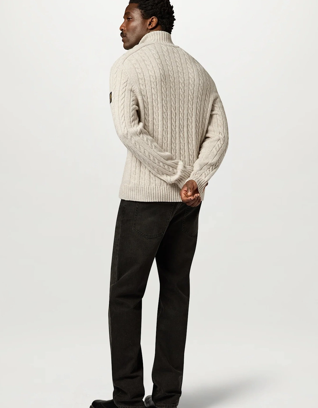 Westport Quarter Zip Sweater Stone