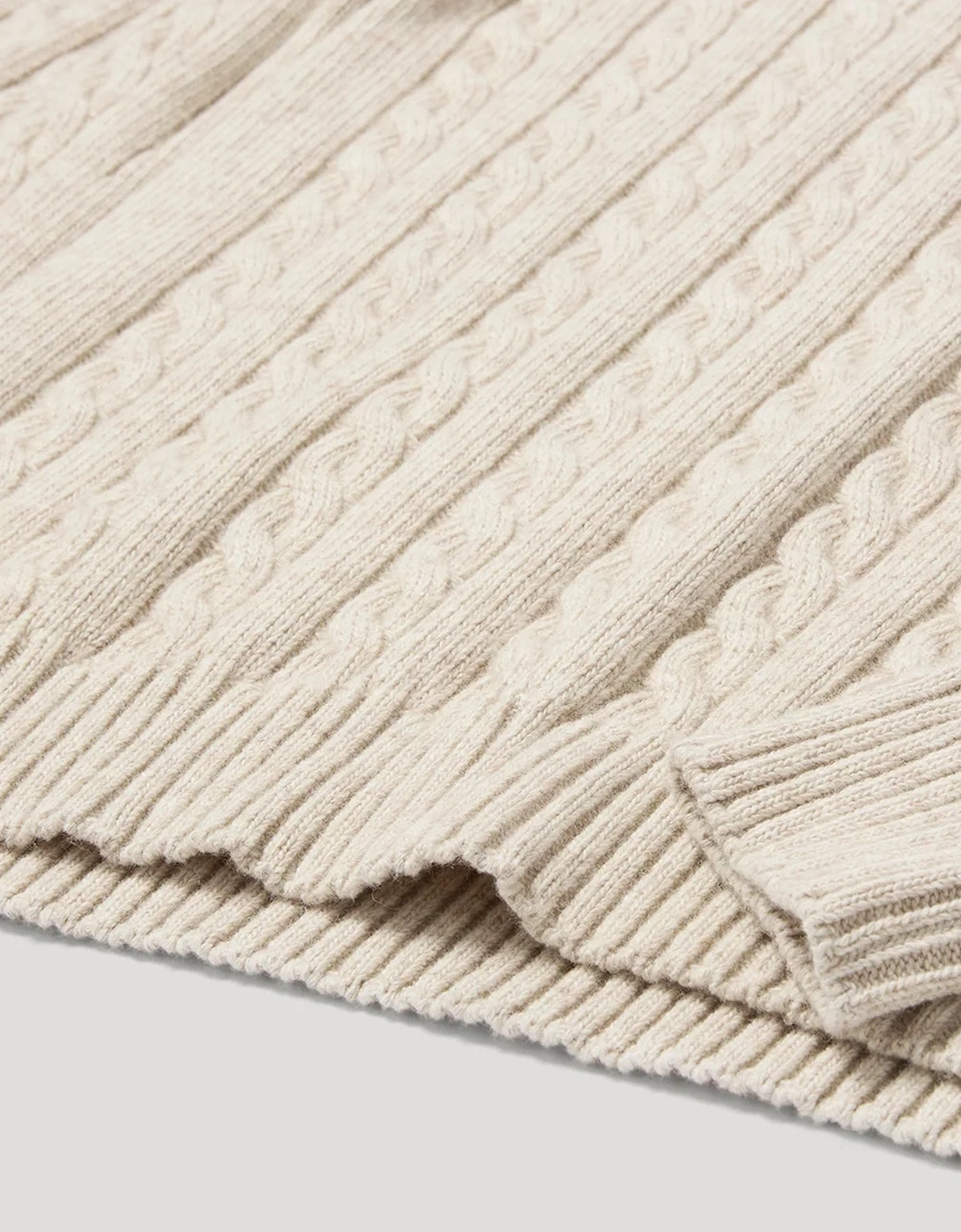 Westport Quarter Zip Sweater Stone