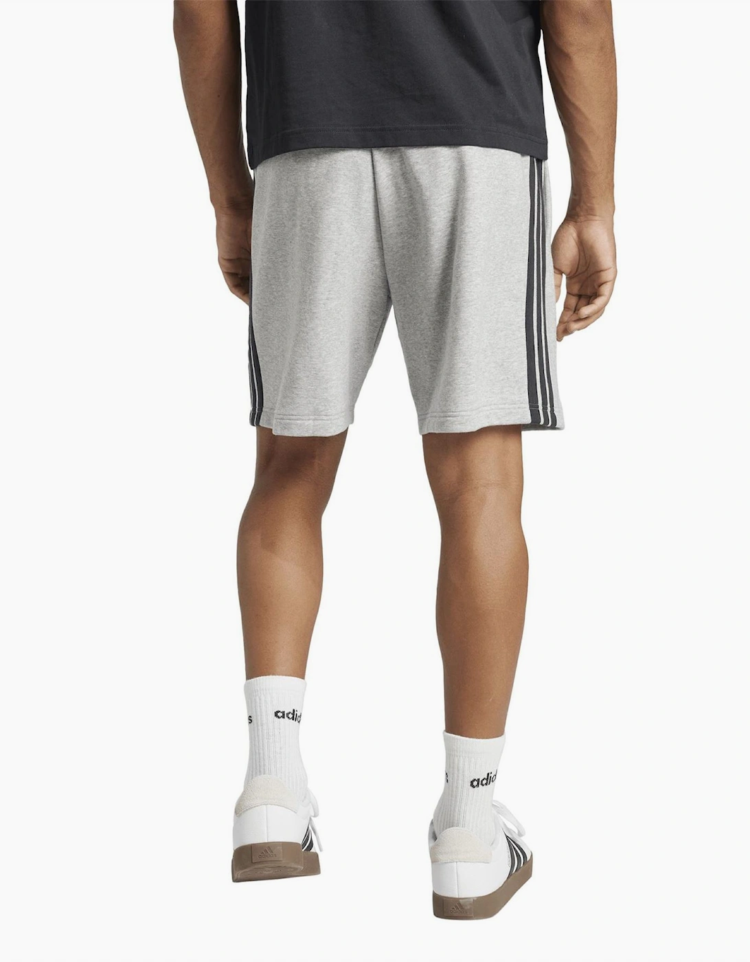 Mens Essentials 3 Stripe Fleece Shorts