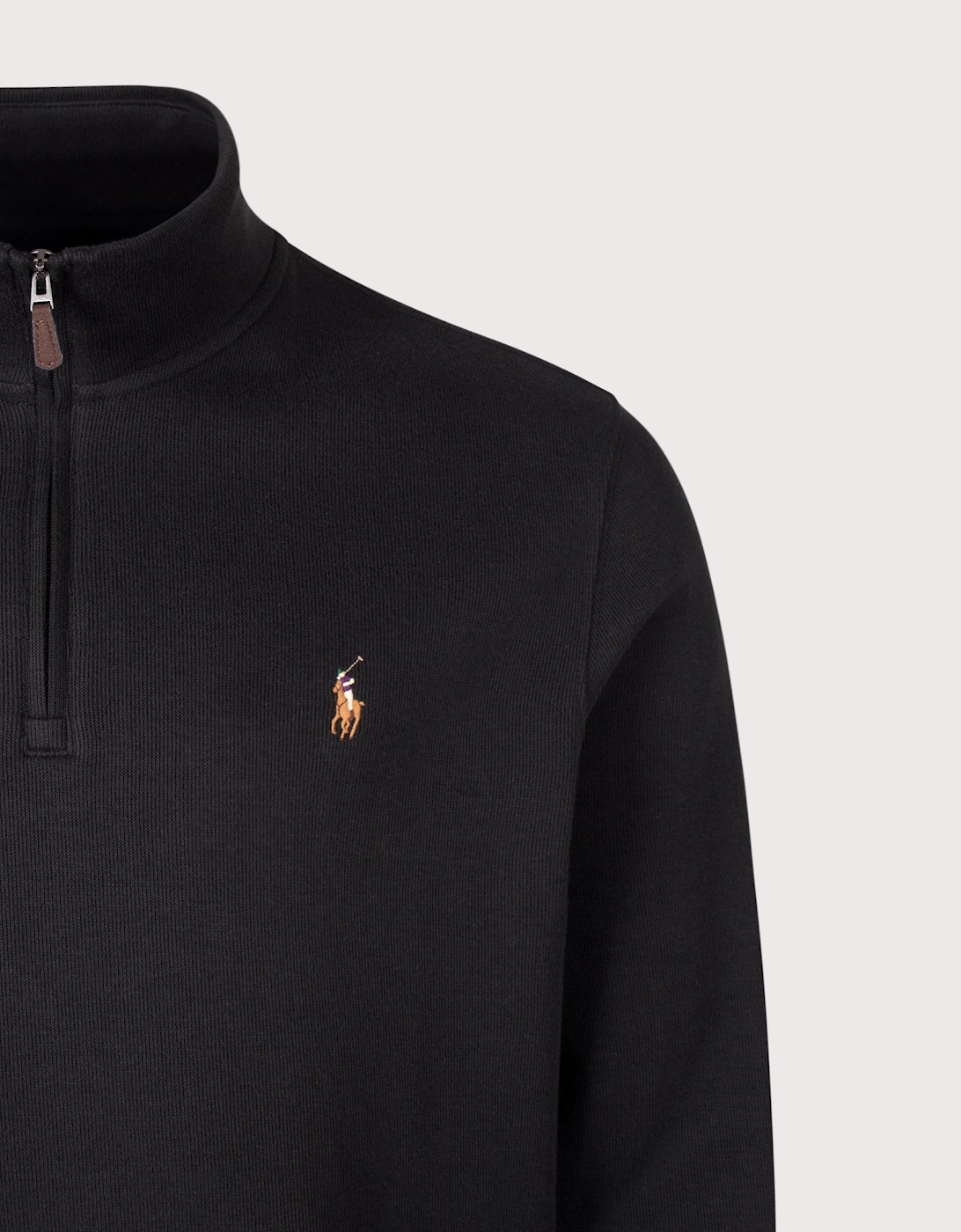 Loose Fit Estate-Rib Quarter Zip Knit Jumper