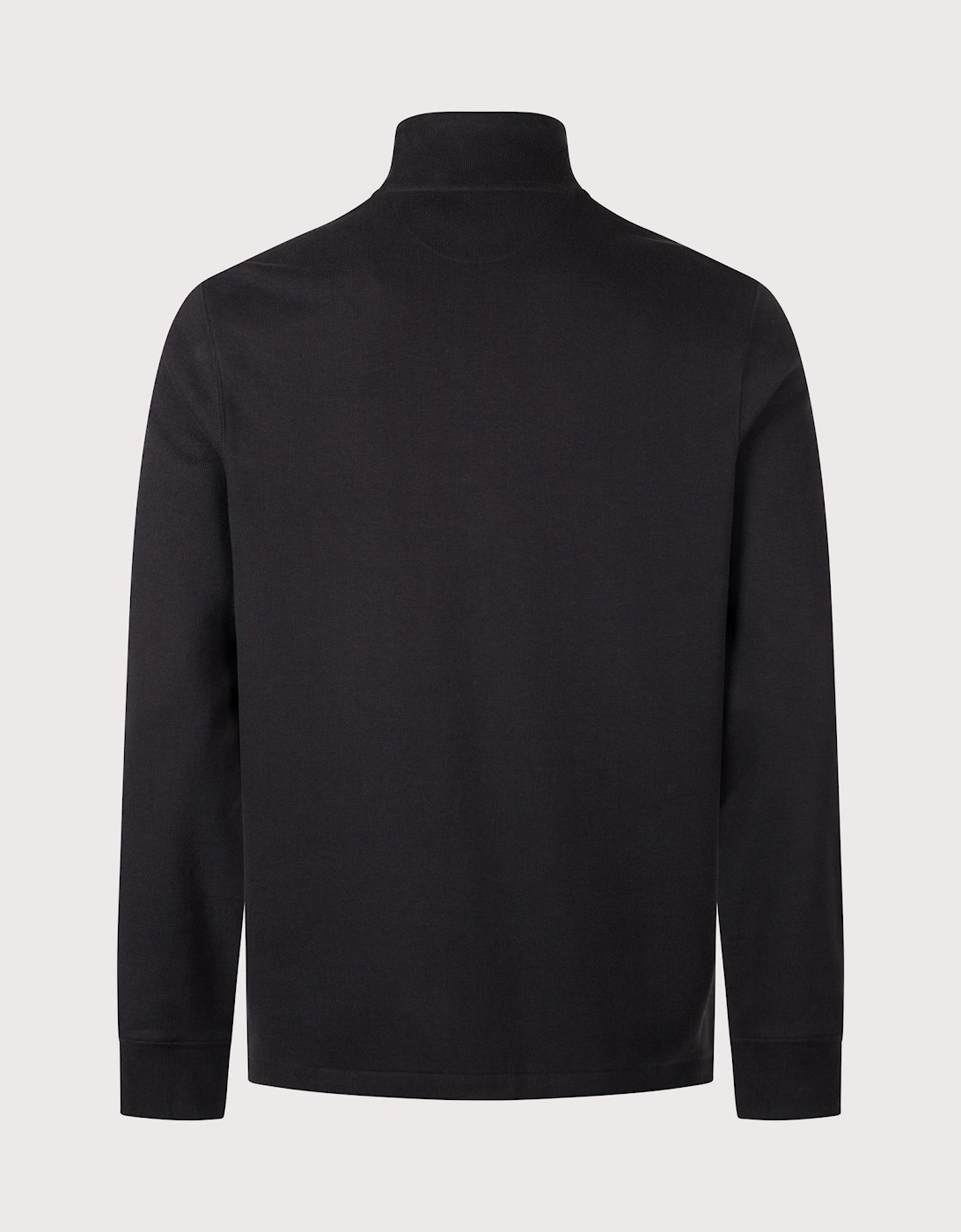 Loose Fit Estate-Rib Quarter Zip Knit Jumper