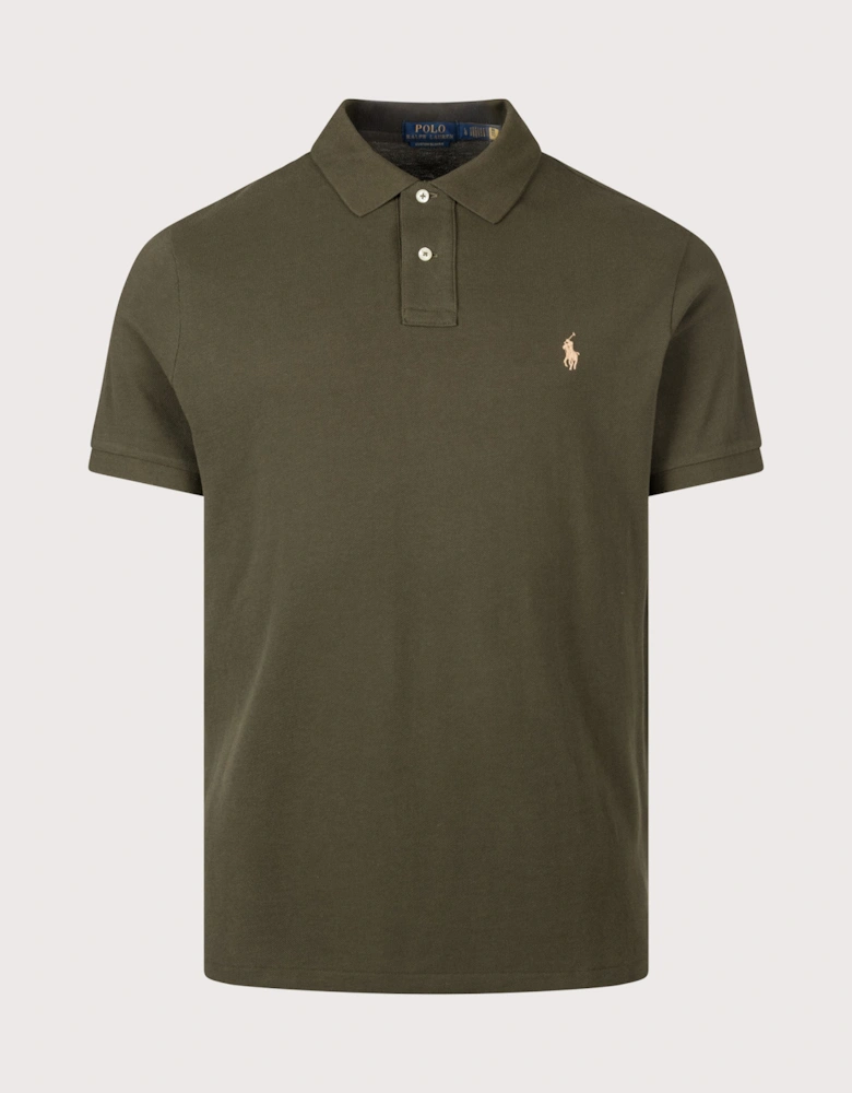 Custom Slim Fit Mesh Polo Shirt