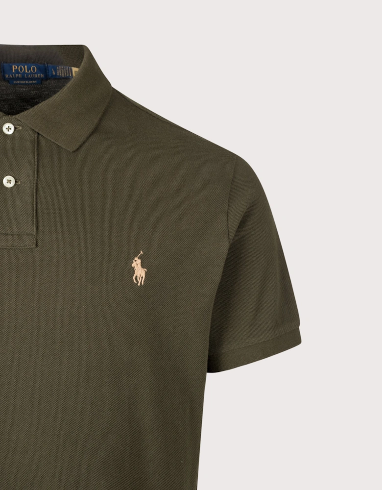 Custom Slim Fit Mesh Polo Shirt