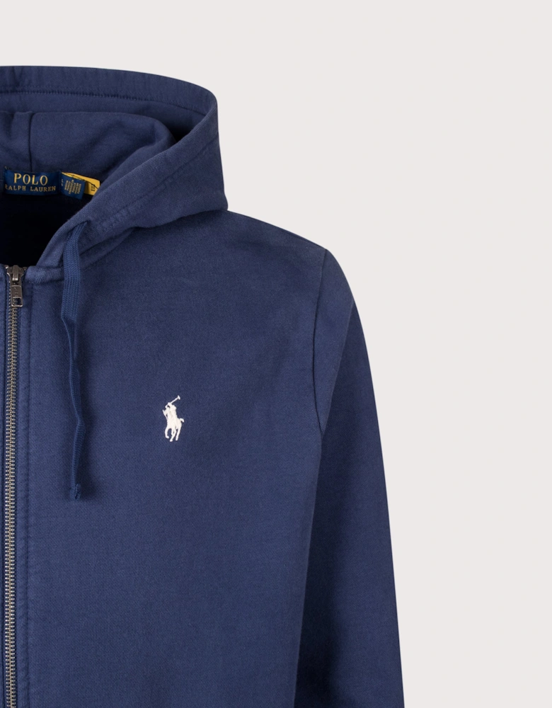Zip Through Loopback Fleece Hoodie
