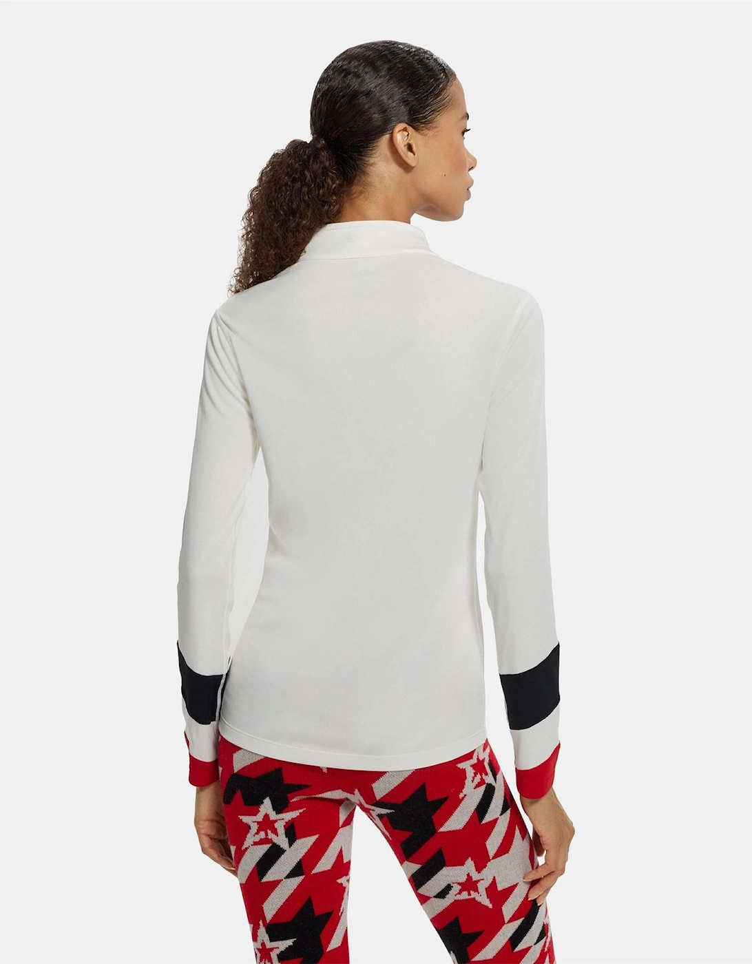 Color Block Ribbed Cuff Ski Jacket