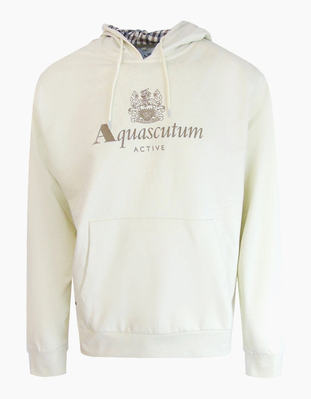 Aquascutum Active Big Logo Hoodie Old White, 4 of 3