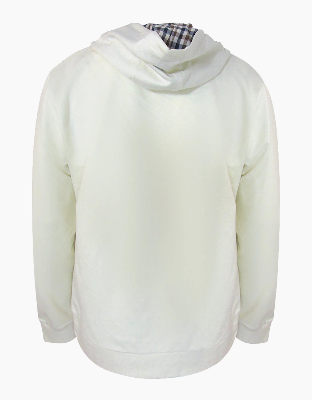 Aquascutum Active Big Logo Hoodie Old White