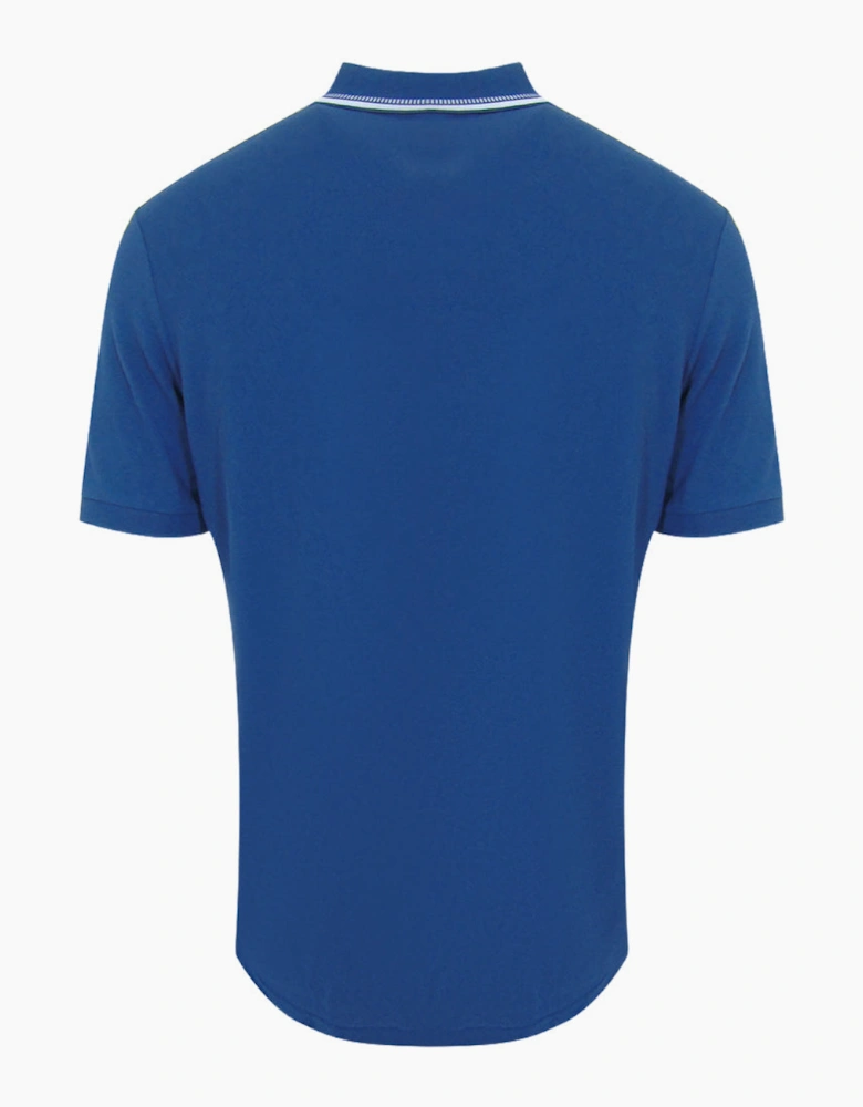 Lyle & Scott Dashed Tipped Collar Ink Blue Polo Shirt