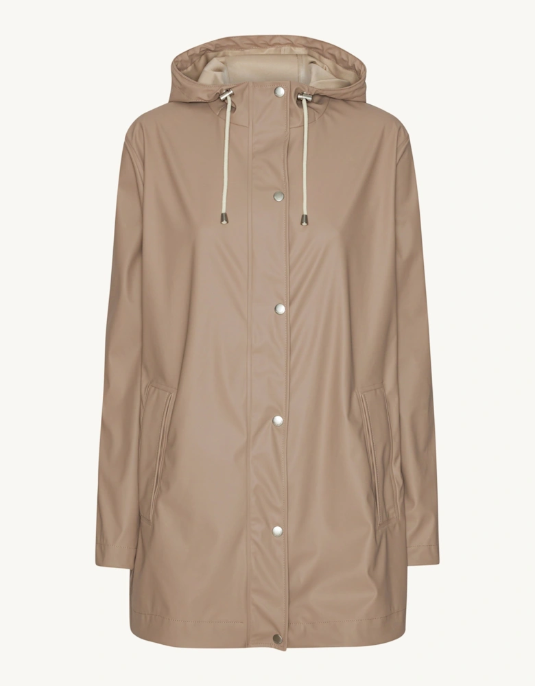 Ilse Jacobsen Rain Womens Short Rubberised Raincoat - Atmosphere 149