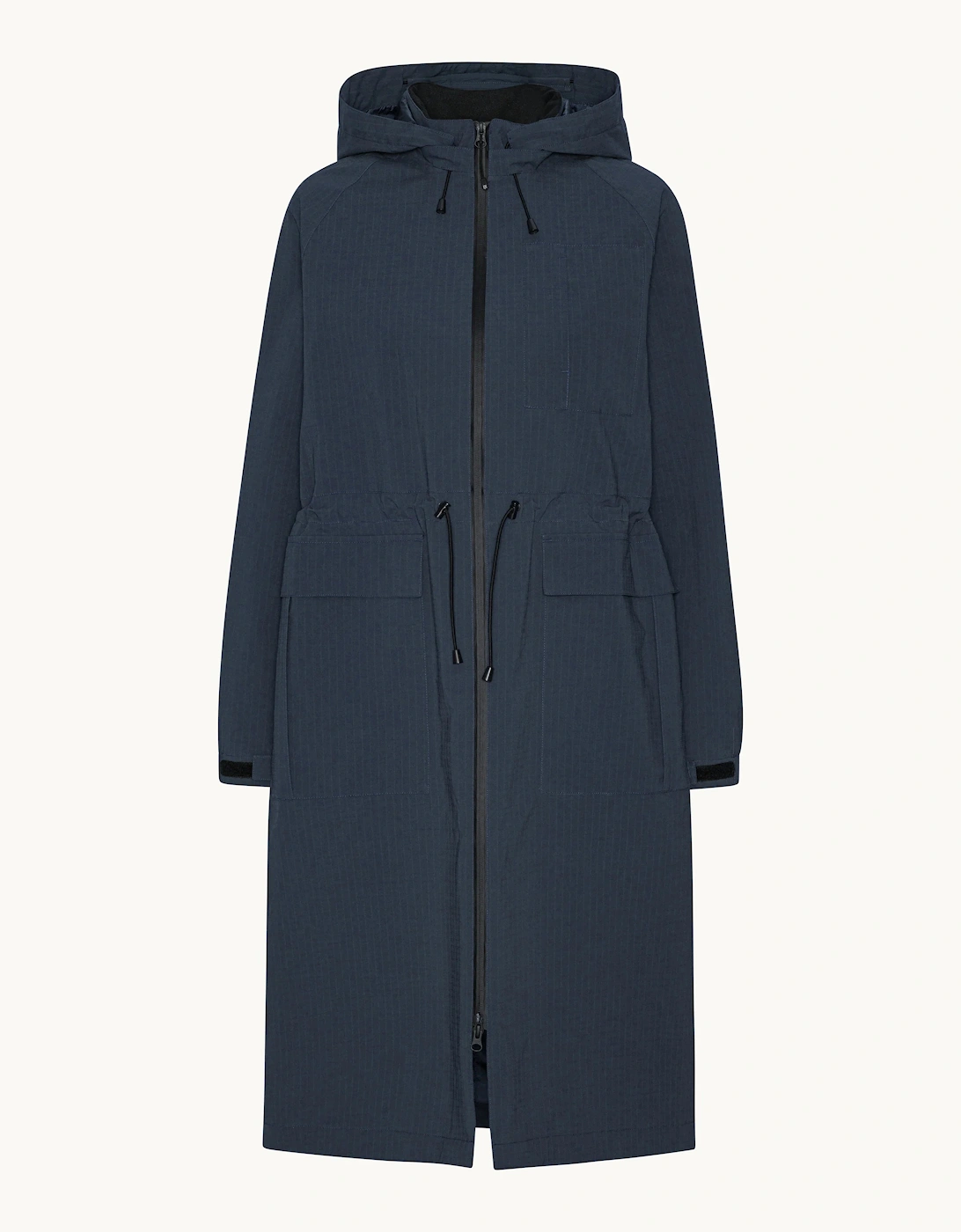 Ilse Jacobsen Thermal Womens Long Parka Raincoat - Dark Indigo 660, 3 of 2
